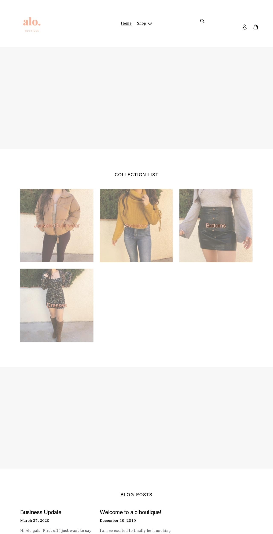shopaloboutique.com shopify website screenshot