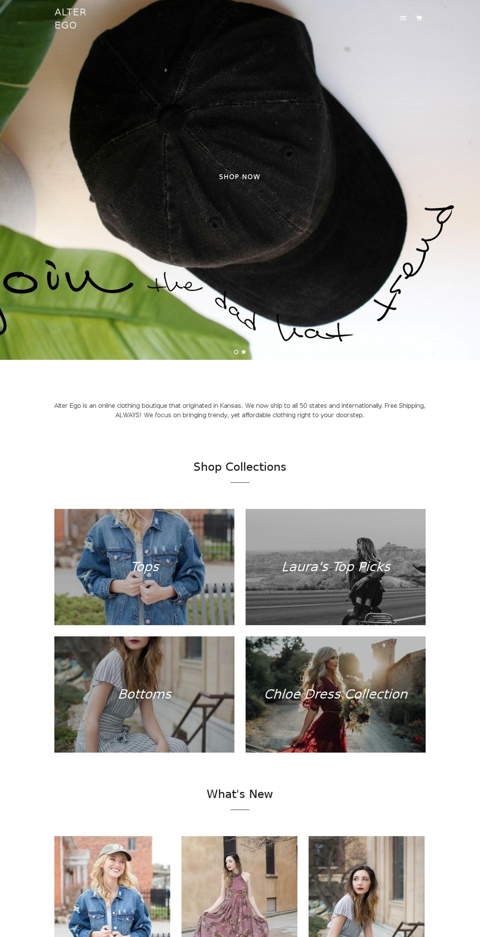 shopalteregofashions.com shopify website screenshot