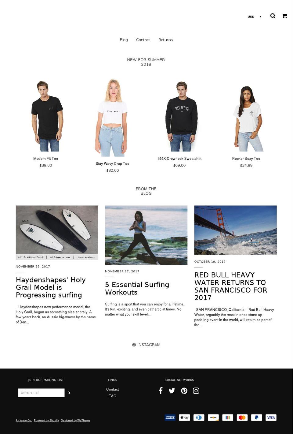 shopaltwave.com — Shopify storefront screenshot