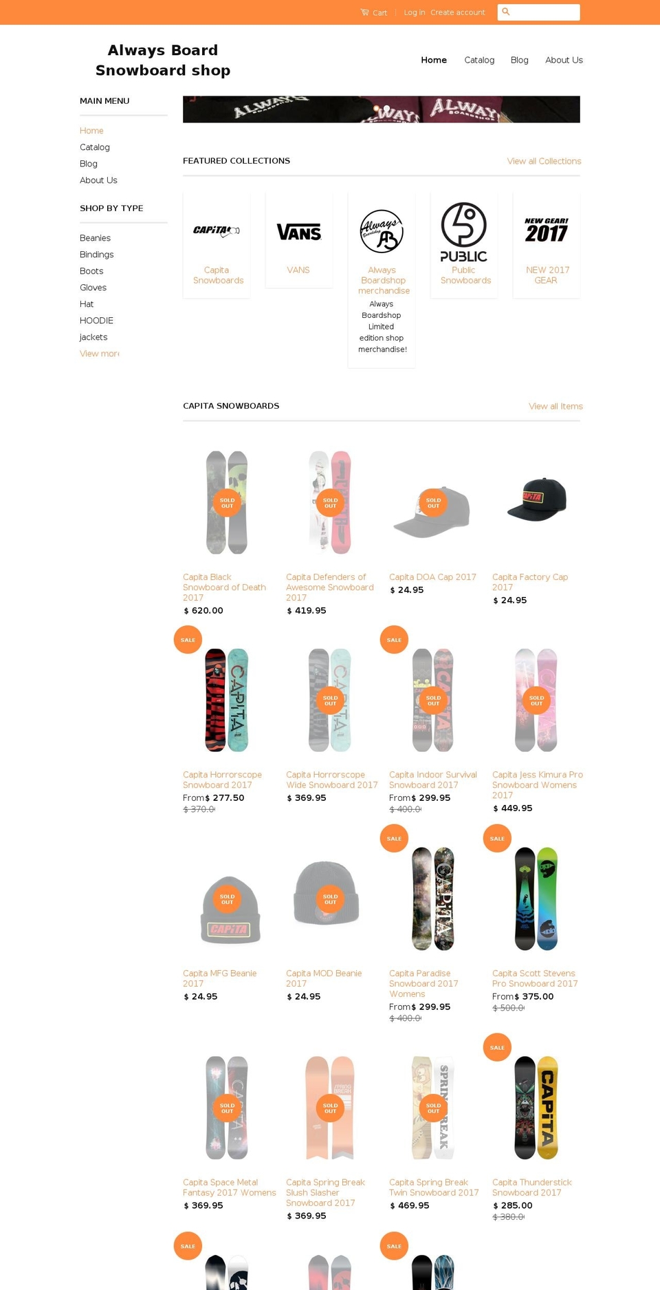 shopalwaysboard.com shopify website screenshot