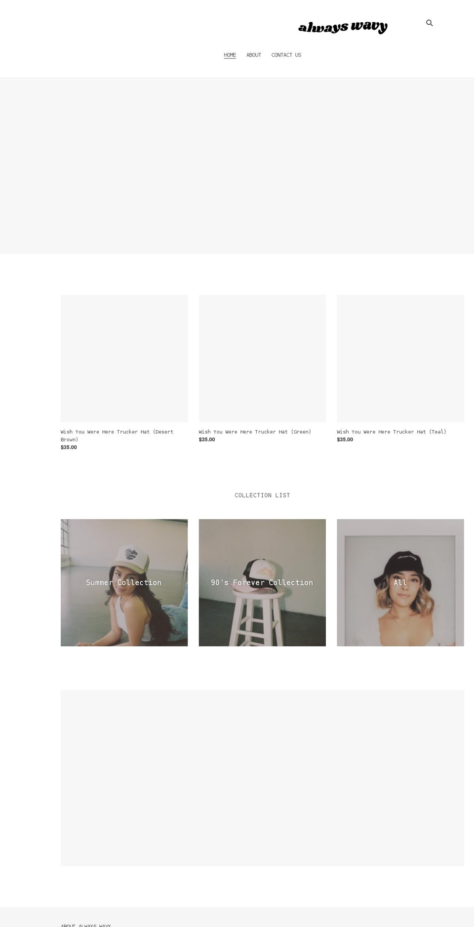 shopalwayswavy.com shopify website screenshot