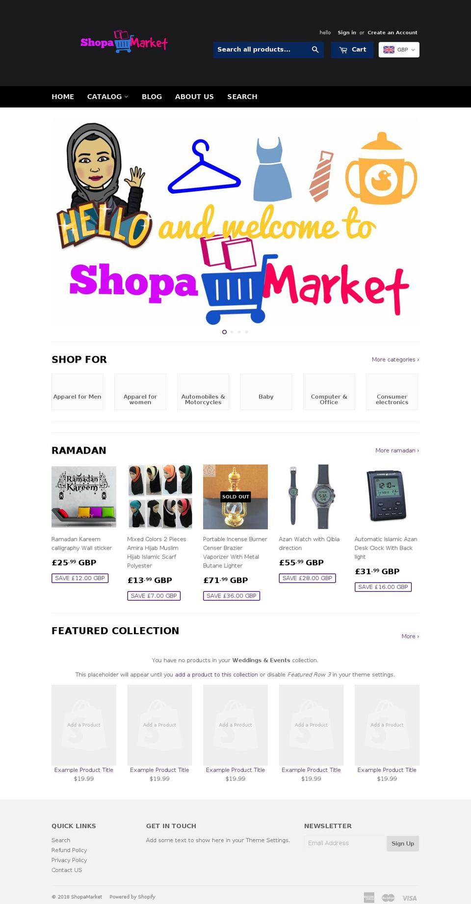 shopamarket.com — Shopify storefront screenshot