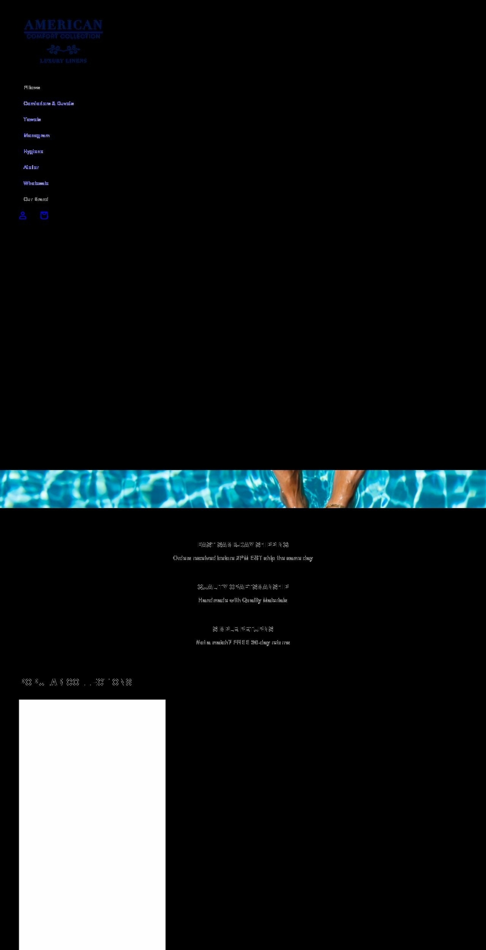 shopamericancomfort.com shopify website screenshot