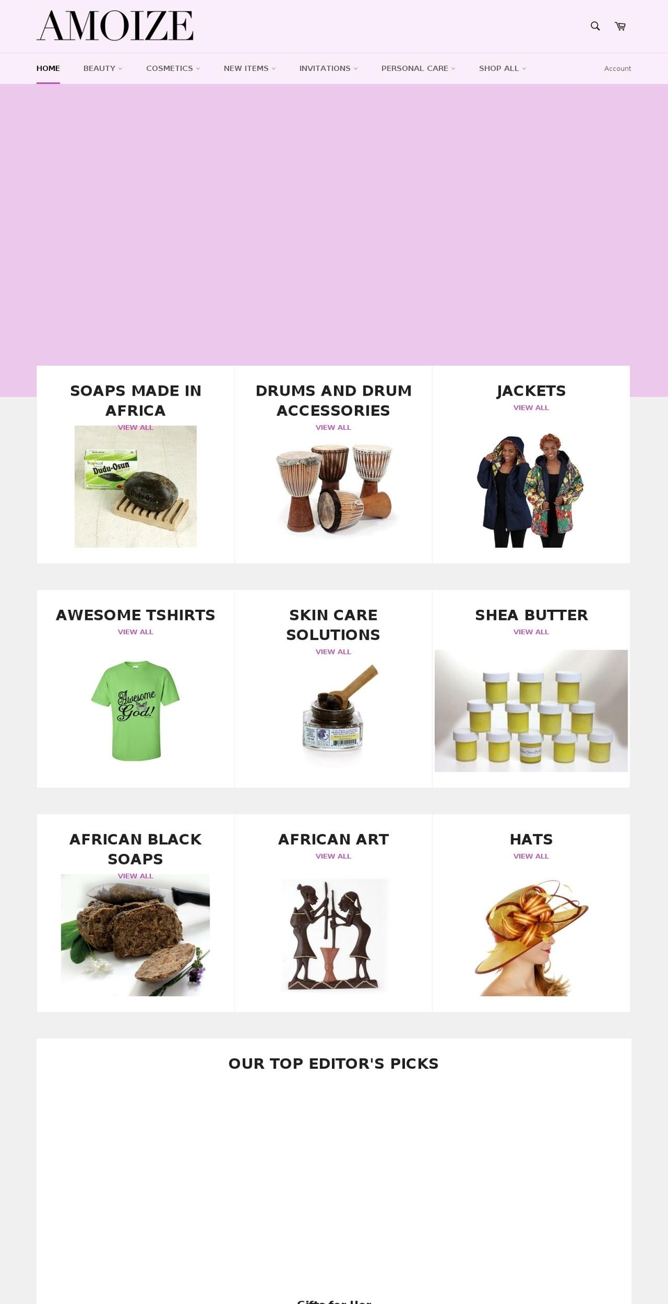 shopamoize.com — Shopify storefront screenshot