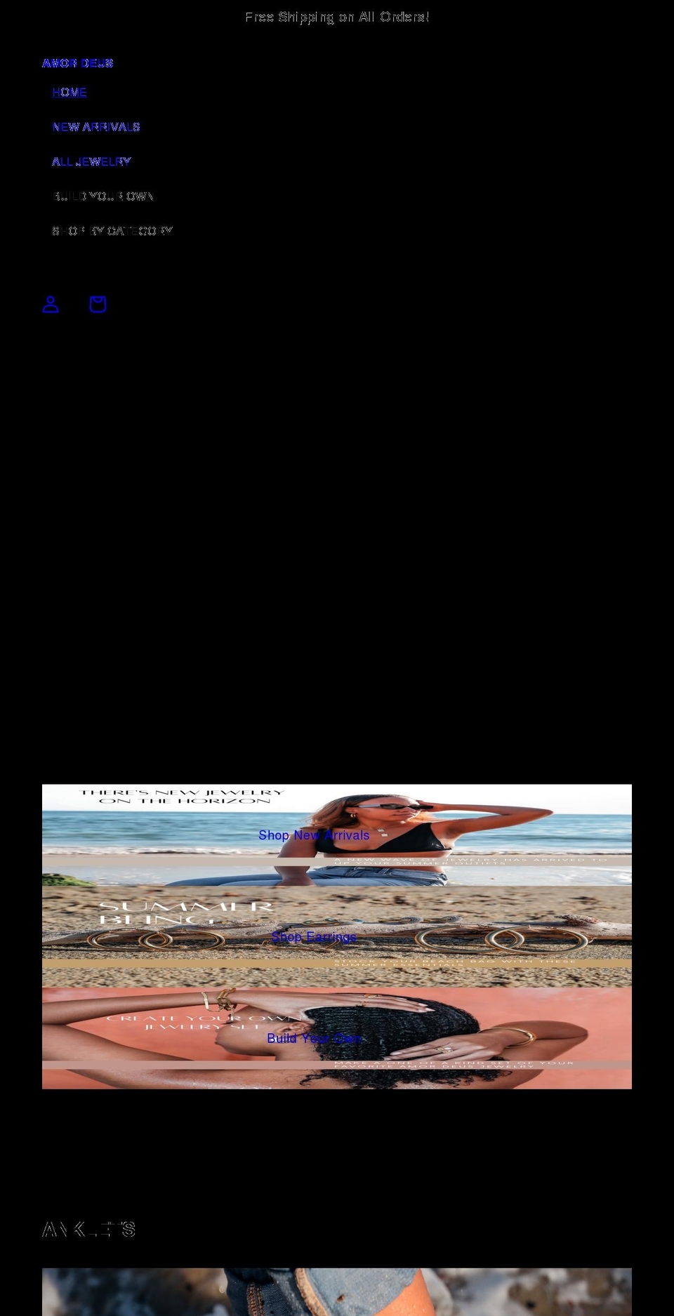 shopamordeus.com shopify website screenshot