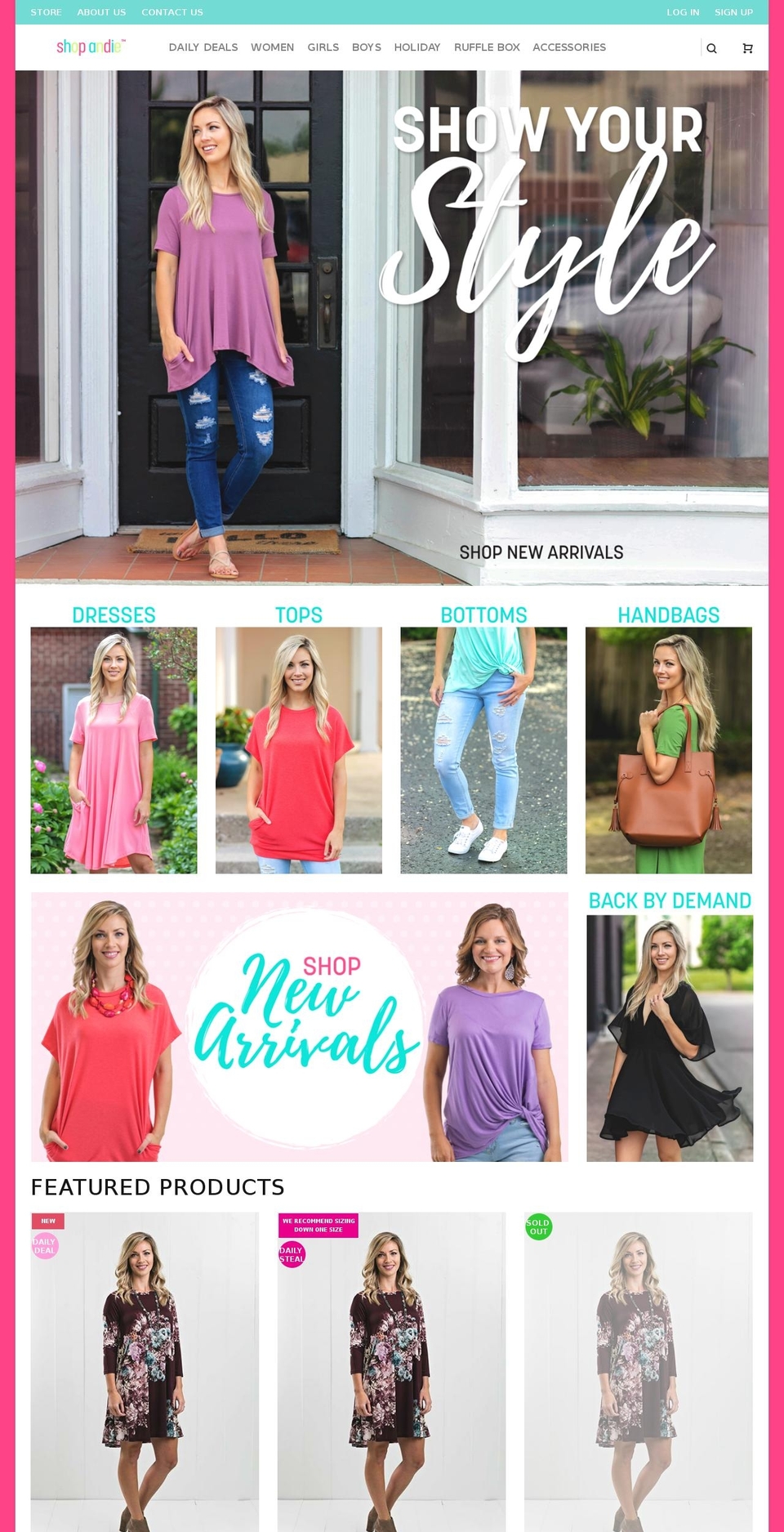 shopandie.com — Shopify storefront screenshot