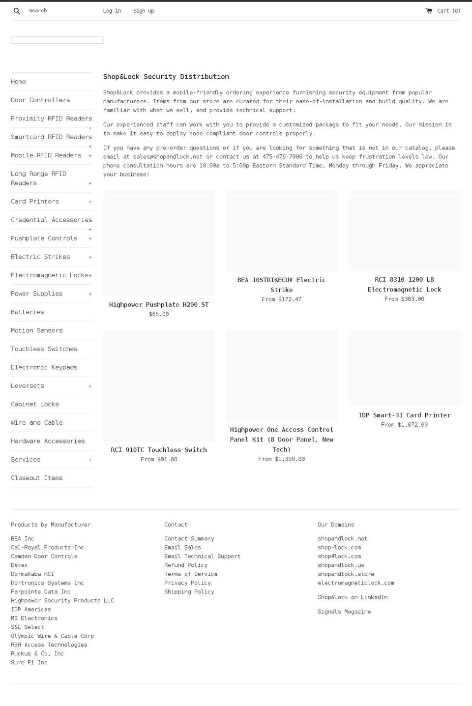 shopandlock.net shopify website screenshot