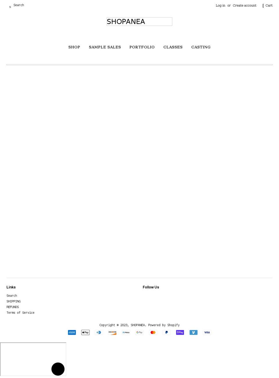 shopanea.com shopify website screenshot