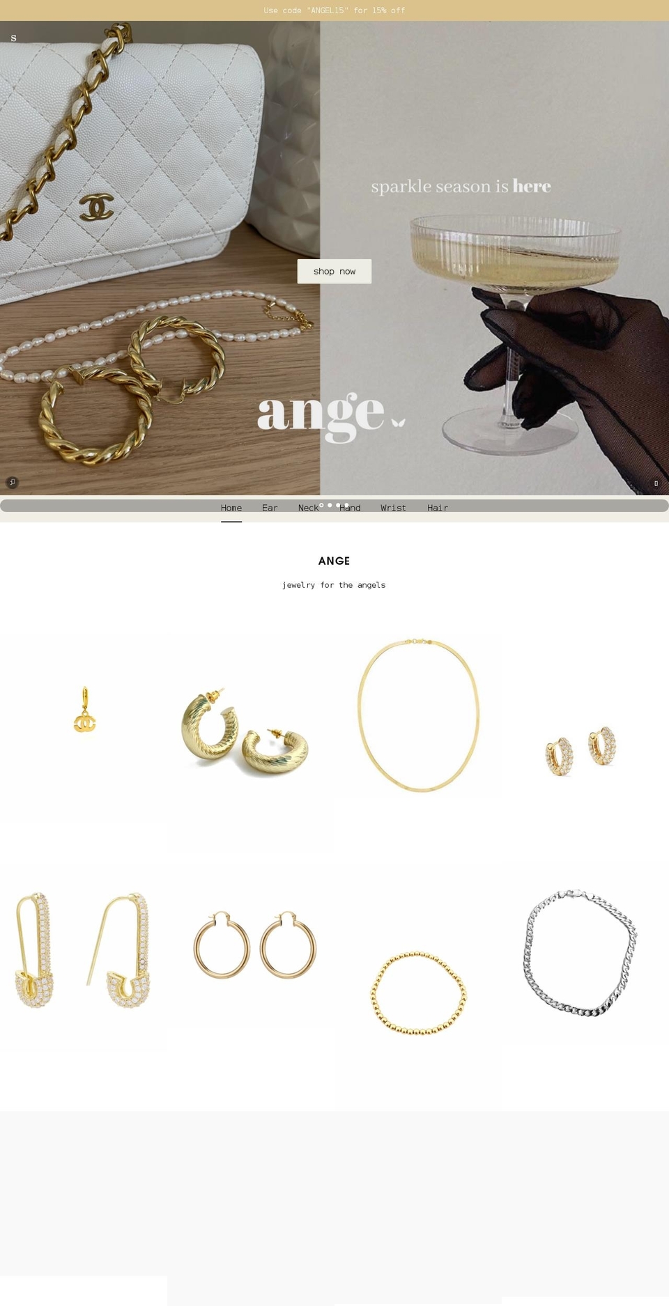 shopange.com shopify website screenshot