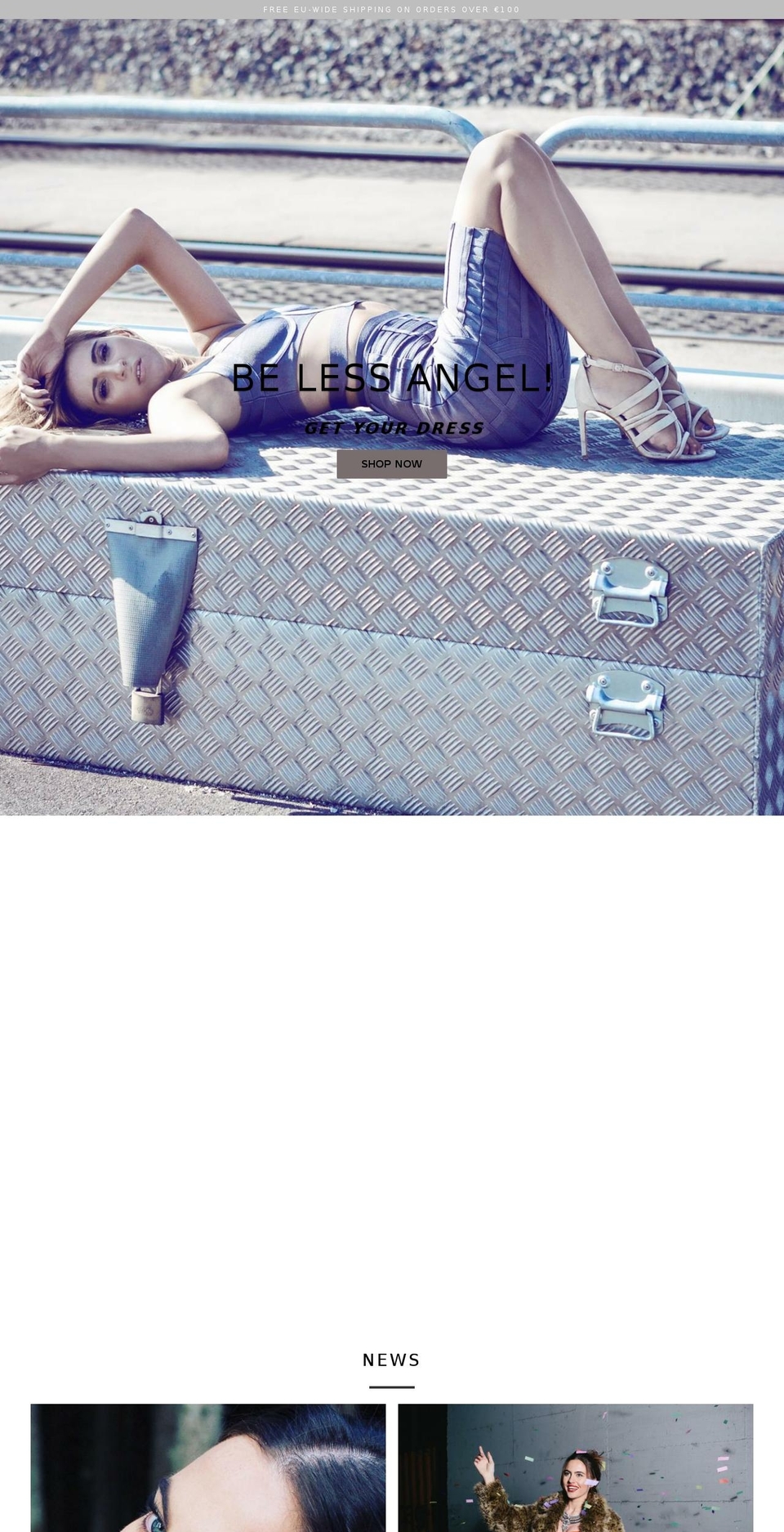 shopangeless.com shopify website screenshot