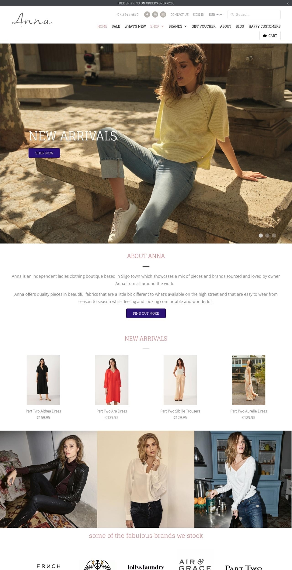 shopanna.ie shopify website screenshot