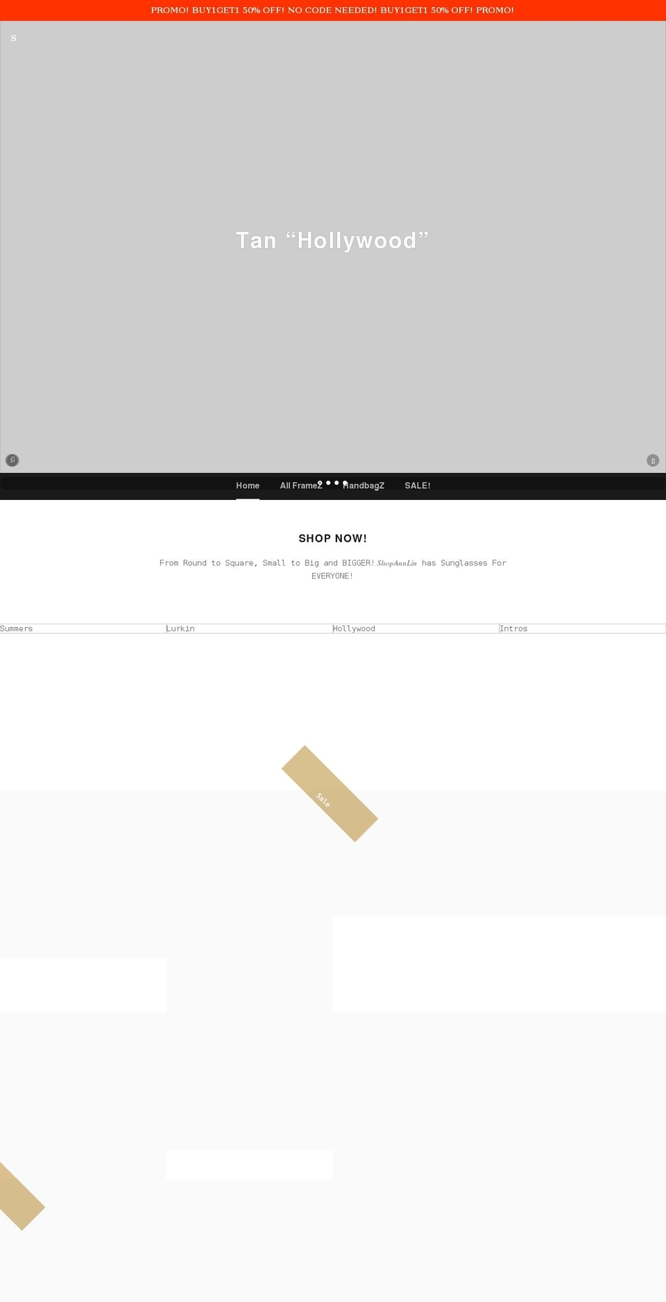 shopannlin.com shopify website screenshot