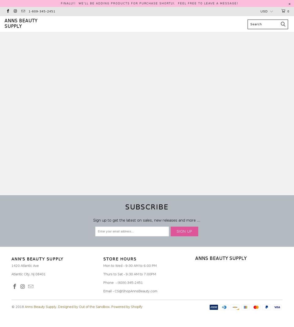 shopannsbeauty.com shopify website screenshot