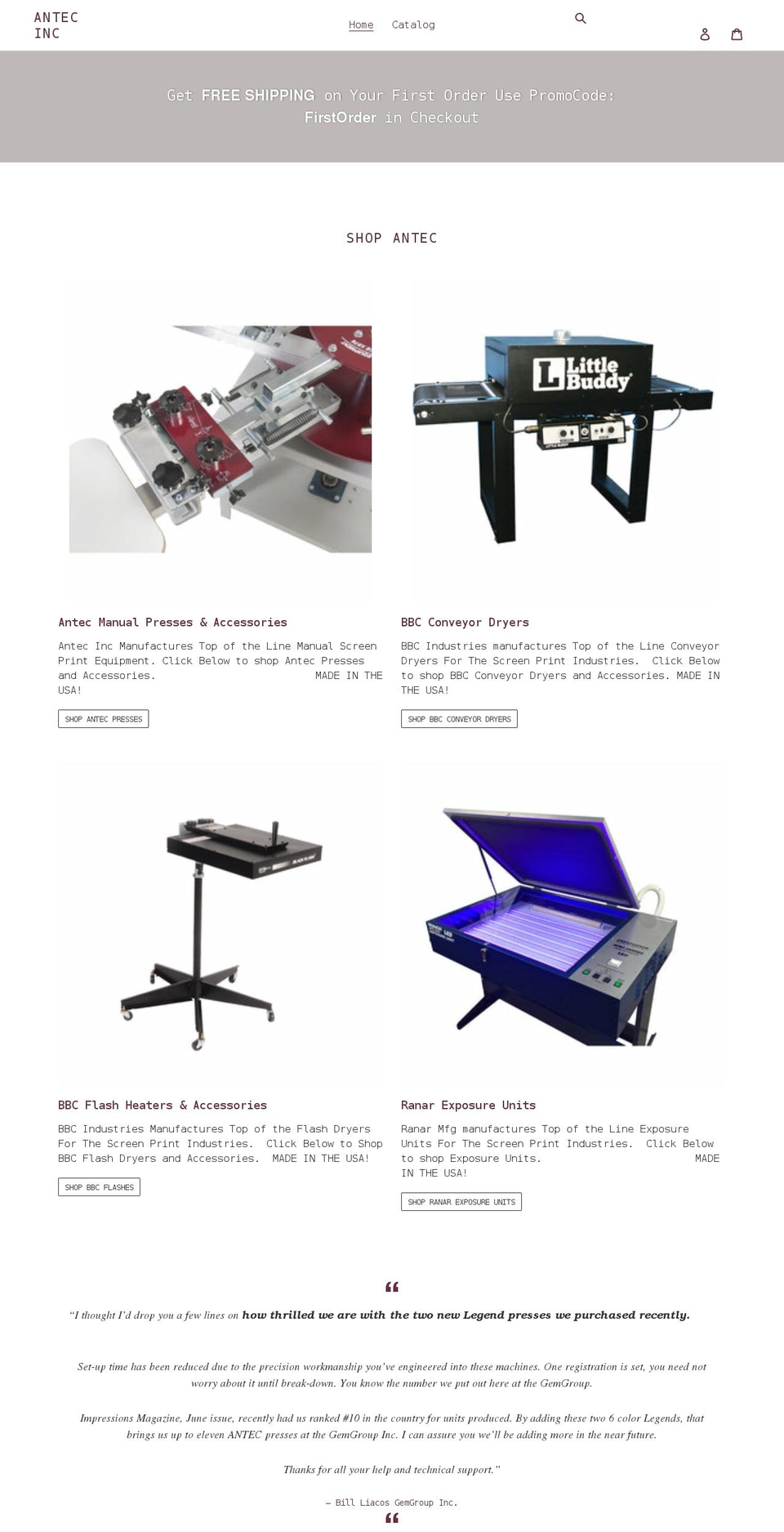 shopantec.com shopify website screenshot