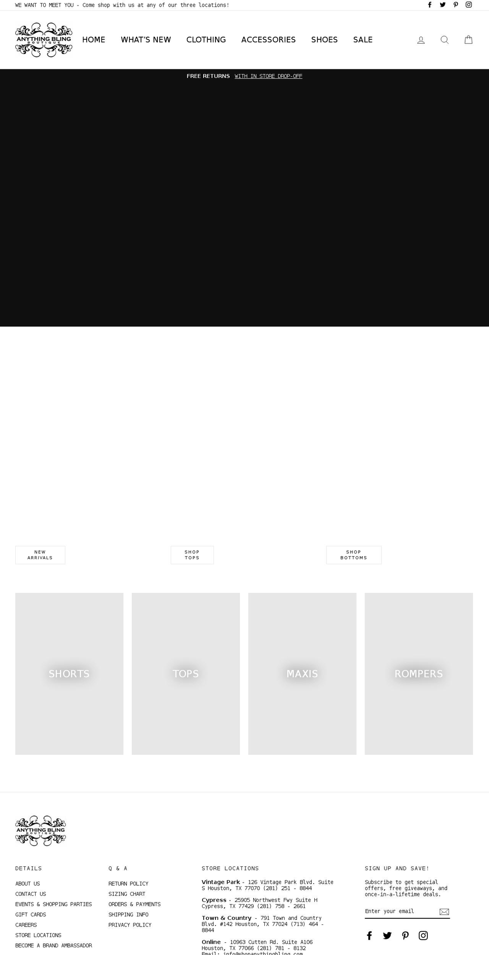 shopanythingbling.com shopify website screenshot