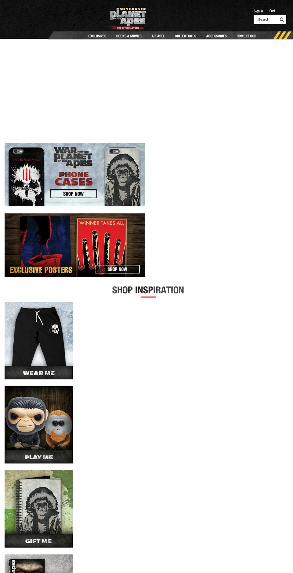 shopapesmovie.com shopify website screenshot