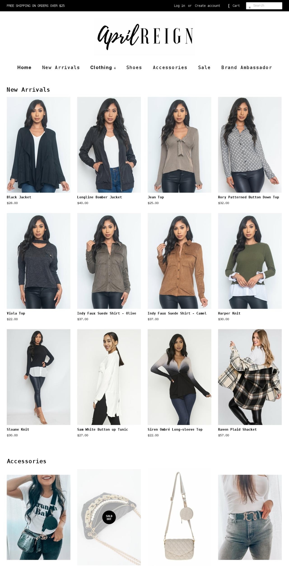 shopaprilreign.com shopify website screenshot