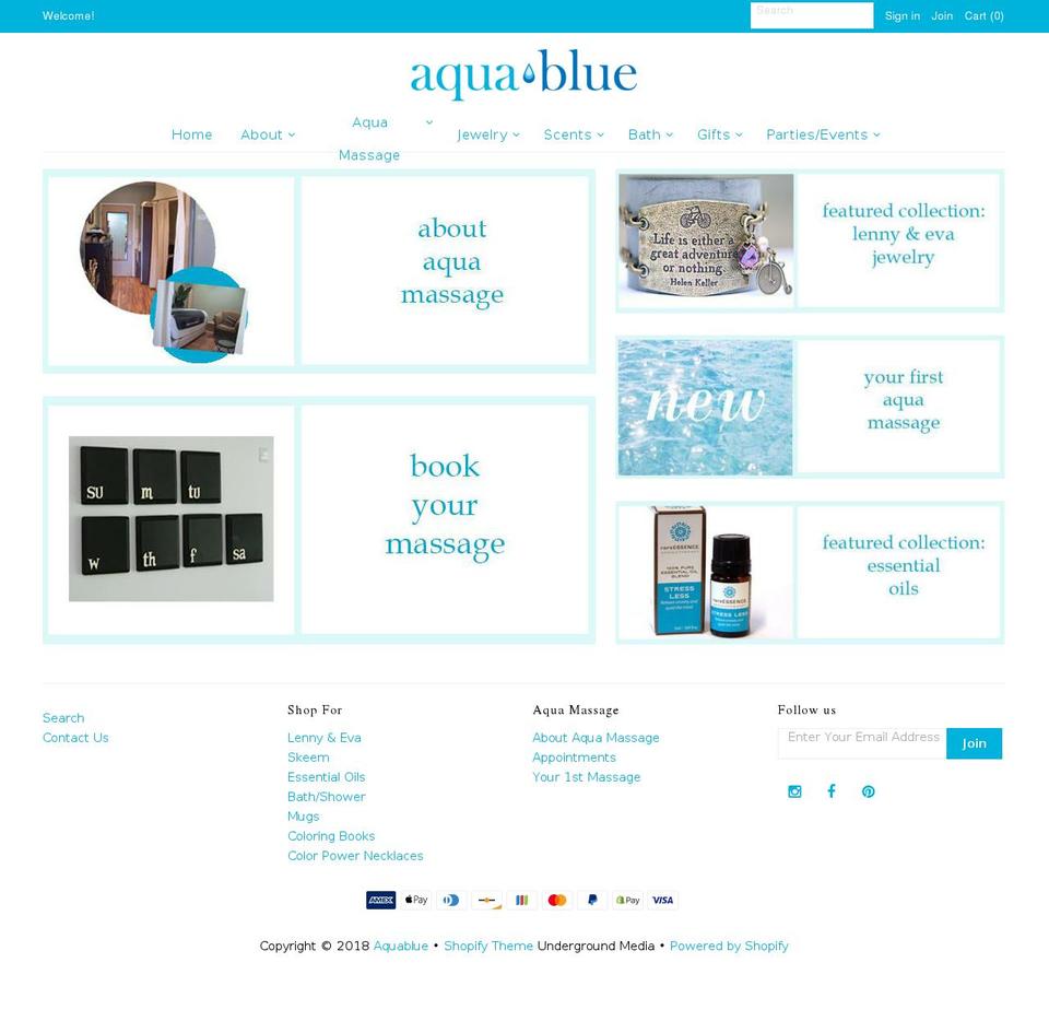 shopaqua.blue shopify website screenshot