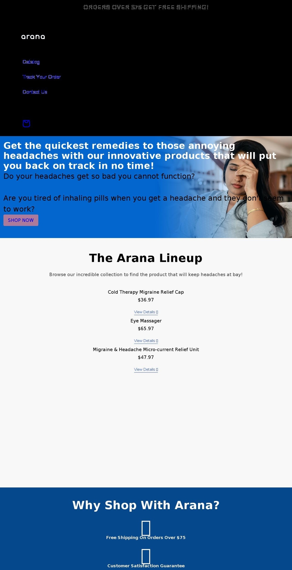 shoparana.com shopify website screenshot
