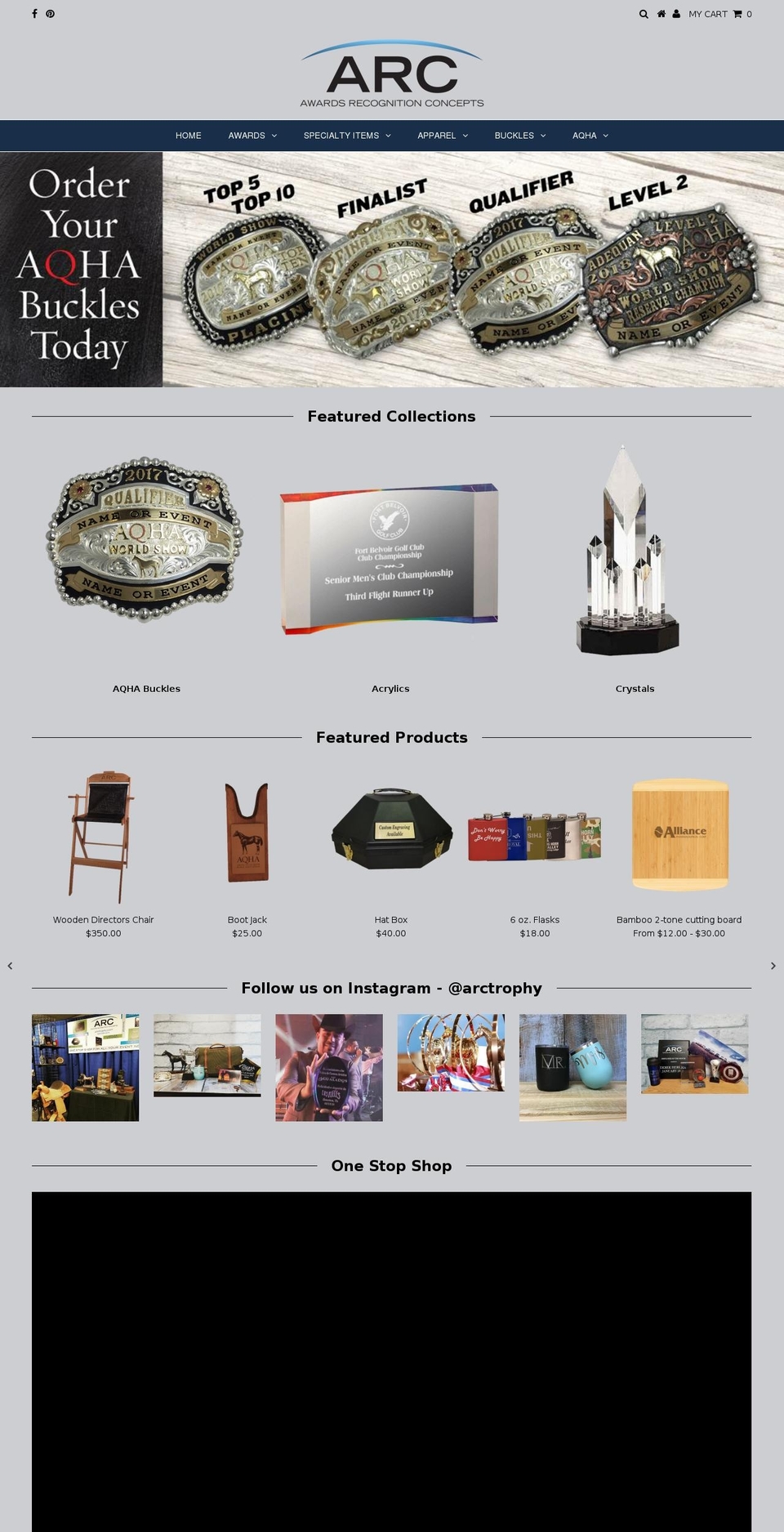 shoparctrophy.com — Shopify storefront screenshot