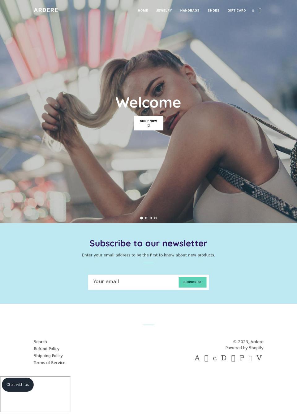shopardere.com — Shopify storefront screenshot