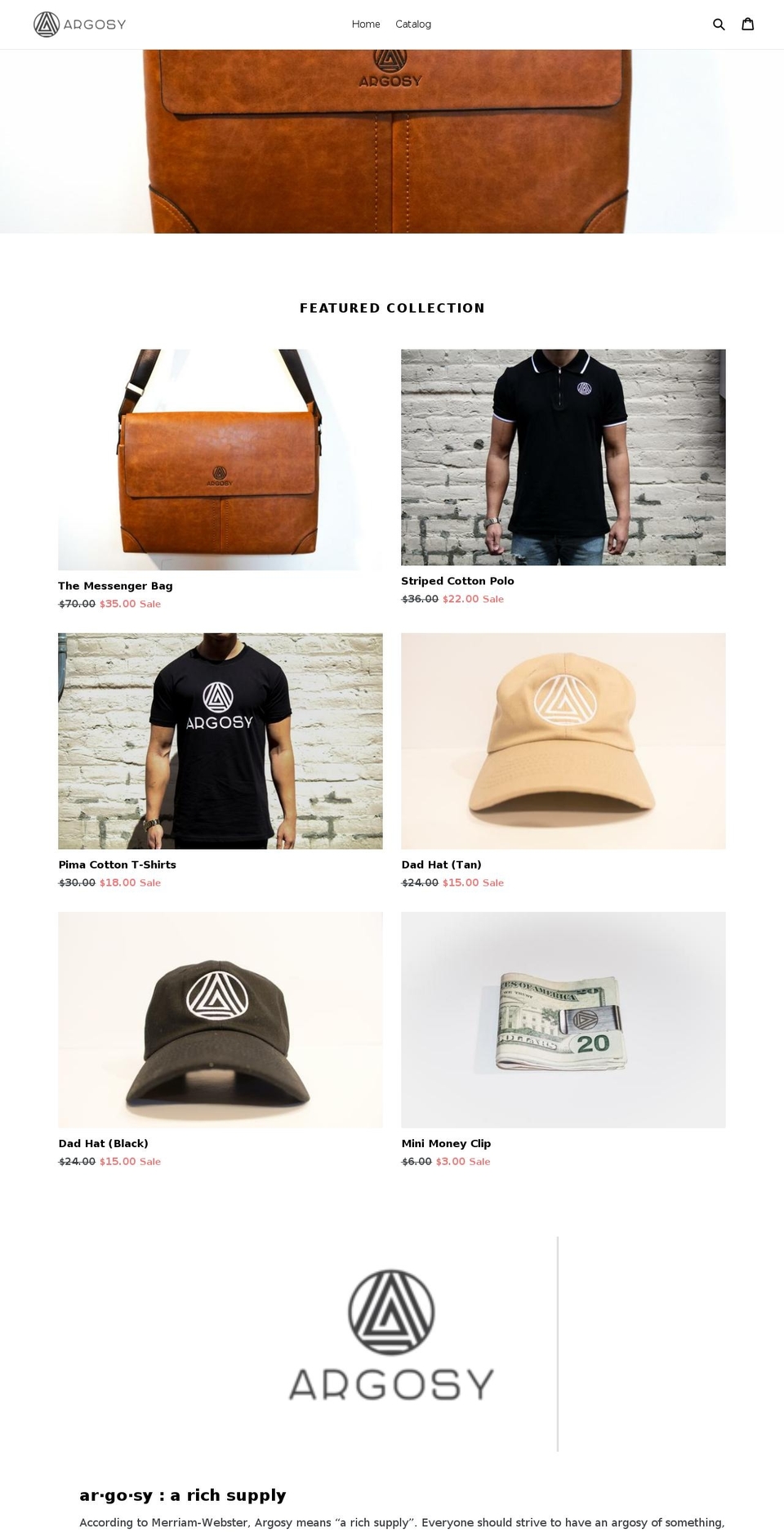 shopargosy.com shopify website screenshot