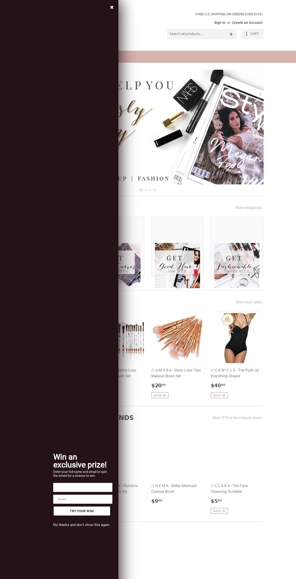 shopariluxe.com shopify website screenshot