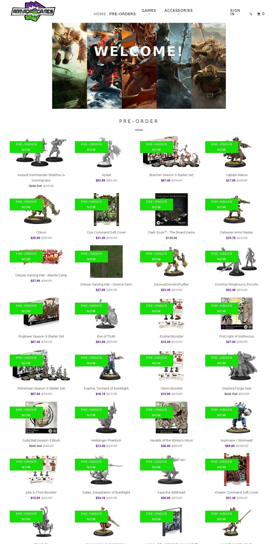 shoparmada.com shopify website screenshot