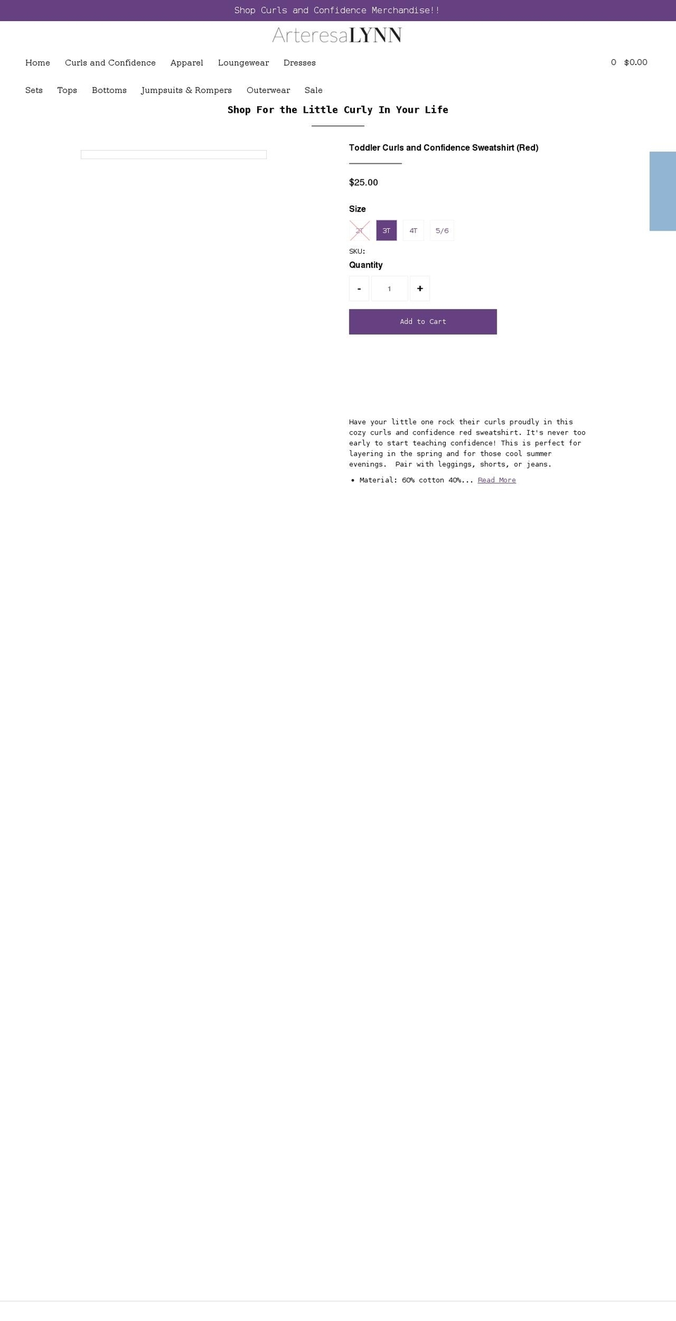 shoparteresalynn.com shopify website screenshot