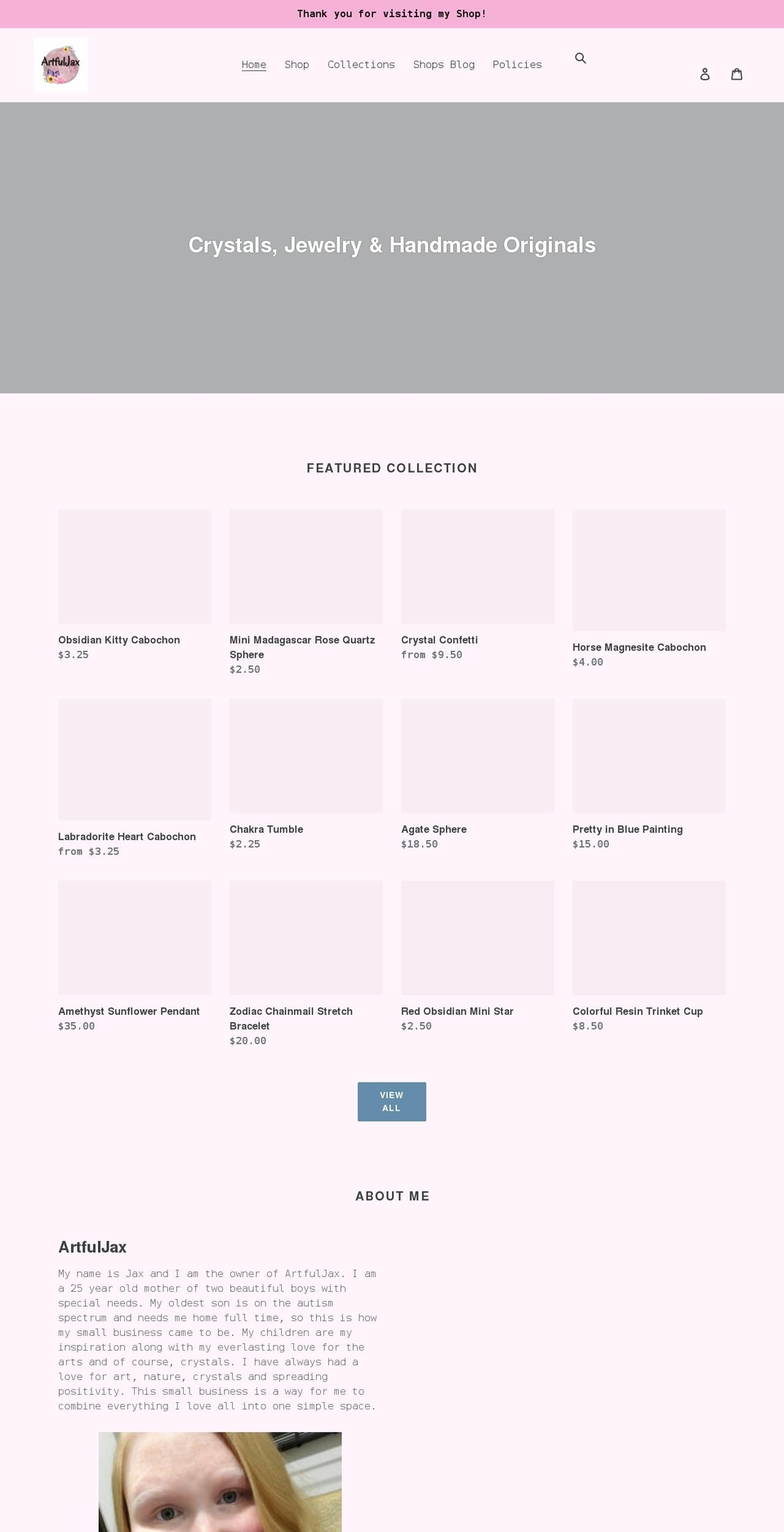 shopartfuljax.com shopify website screenshot