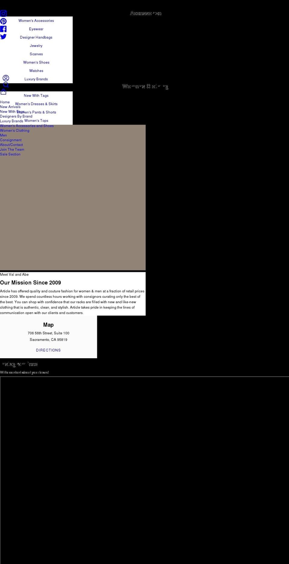 shoparticleconsignment.com — Shopify storefront screenshot