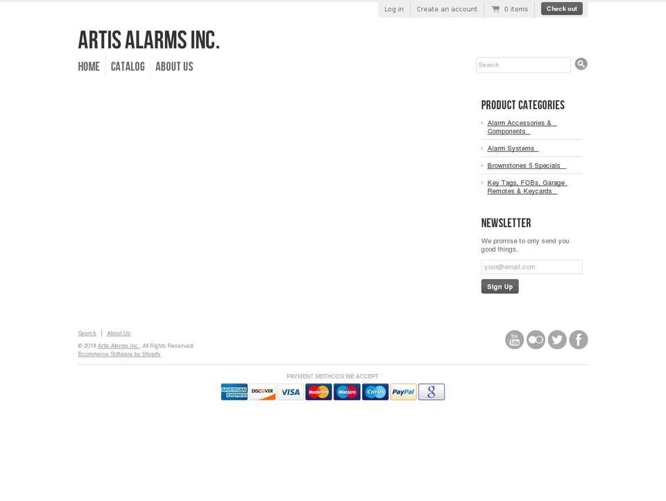 shopartis.com shopify website screenshot