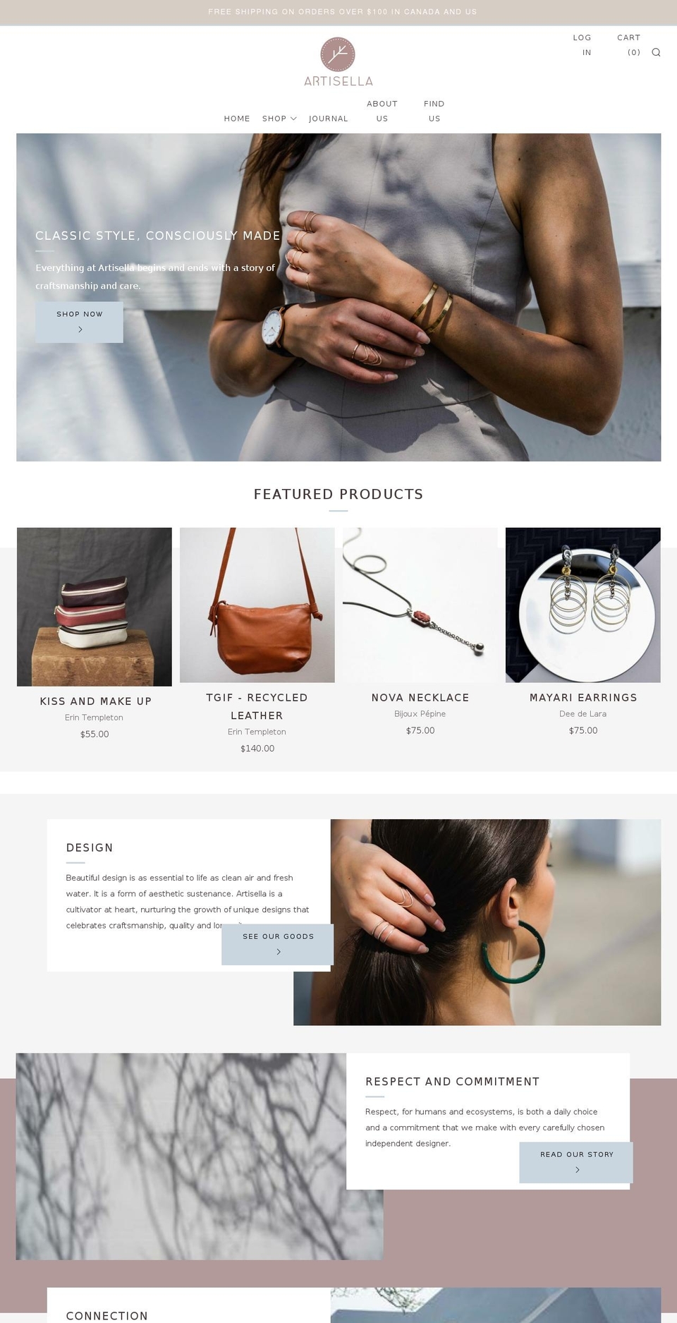 shopartisella.com — Shopify storefront screenshot