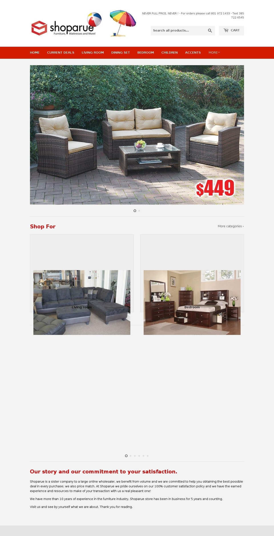 shoparue.com shopify website screenshot