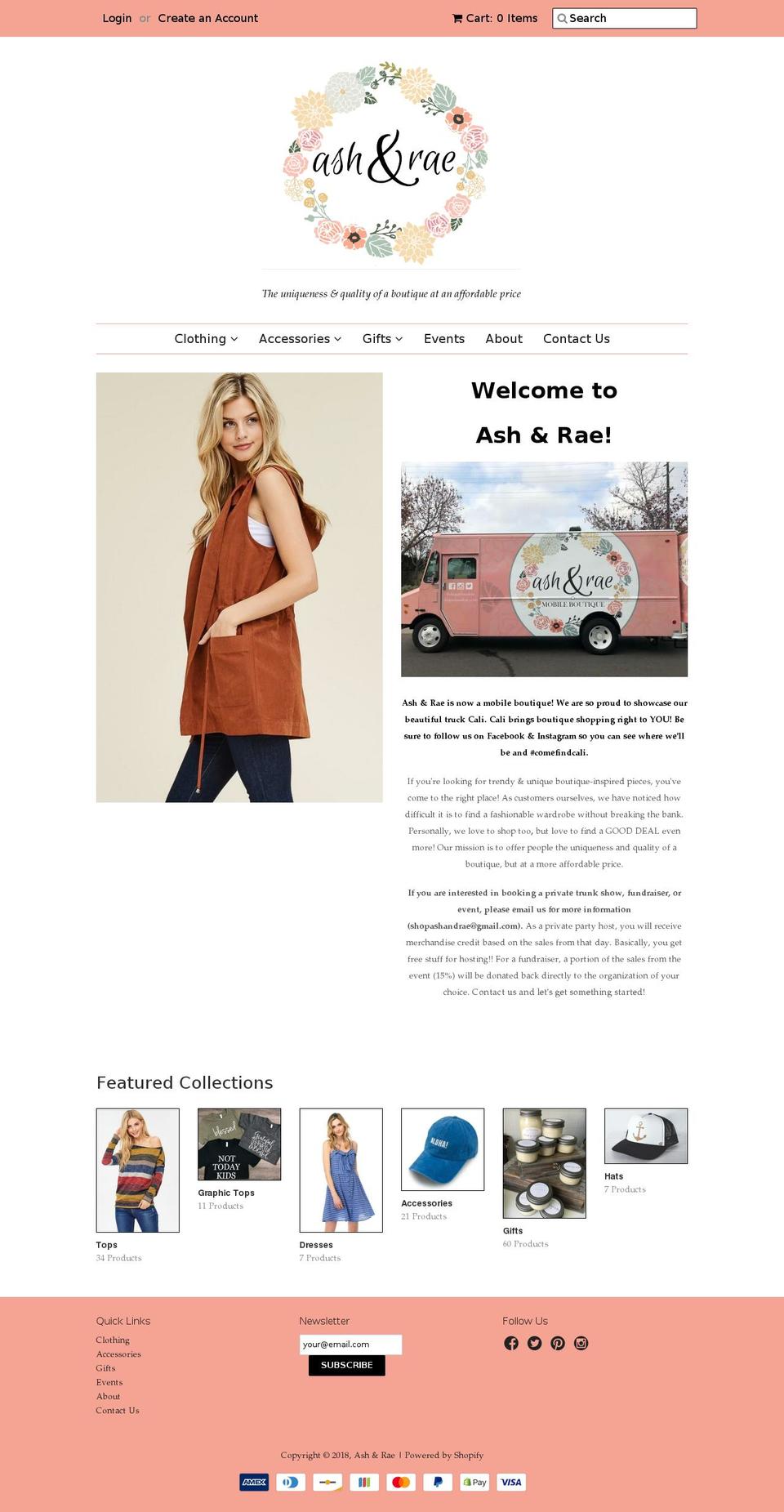 shopashandrae.com shopify website screenshot