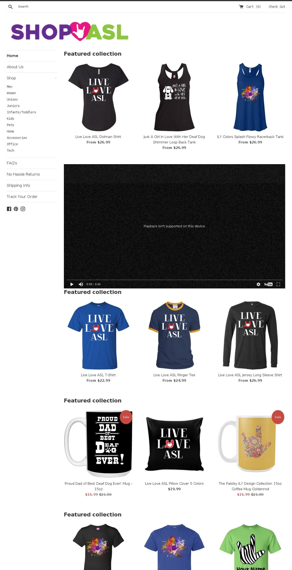 shopasl.com shopify website screenshot