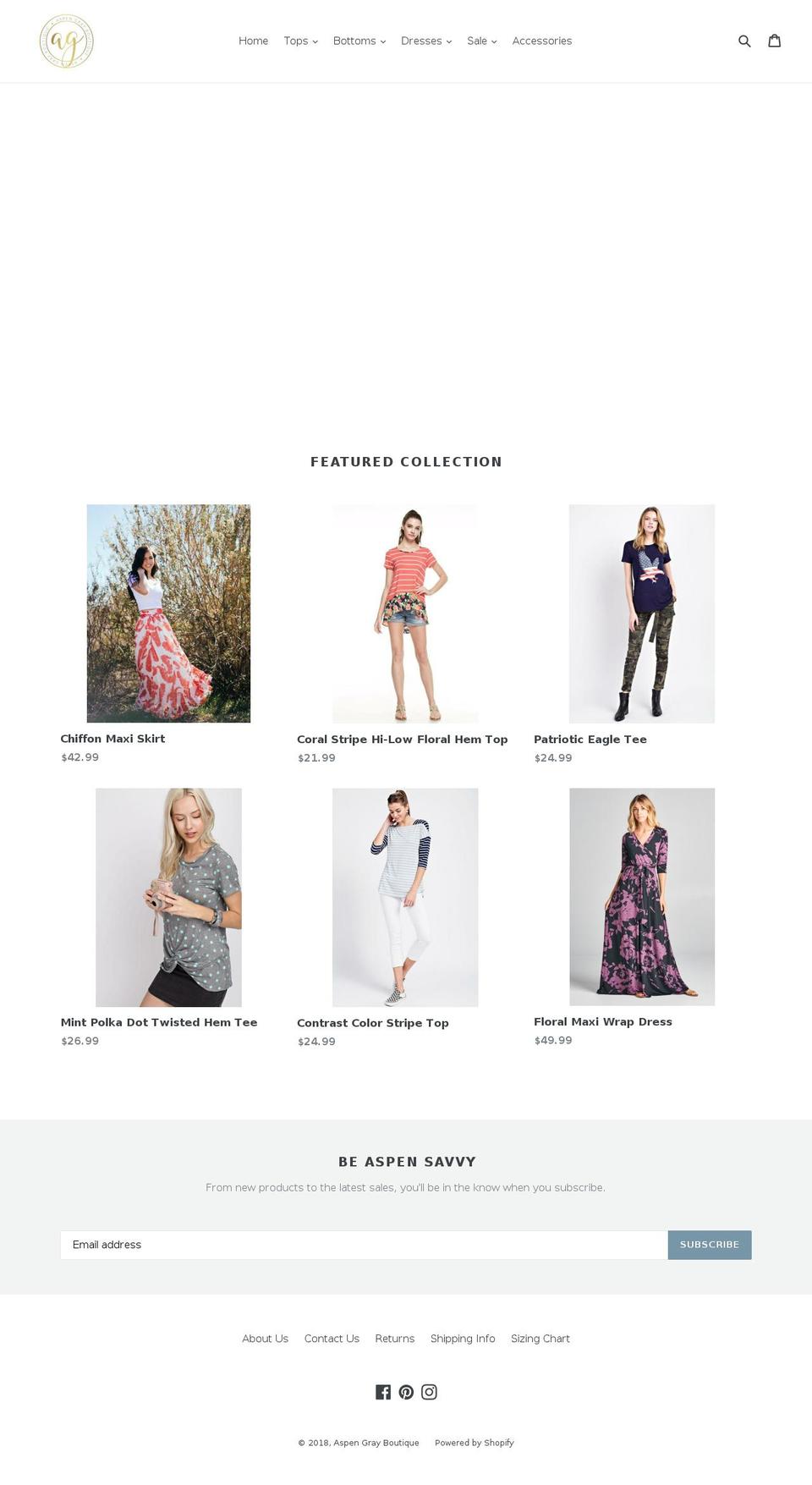 shopaspengray.com shopify website screenshot