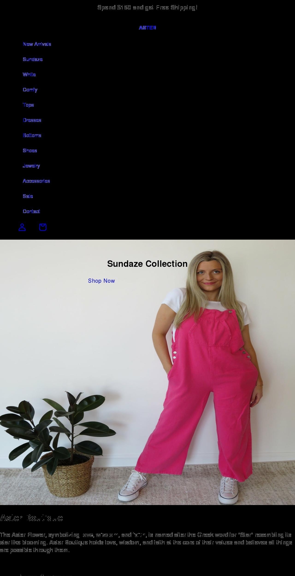 shopasterboutique.com shopify website screenshot