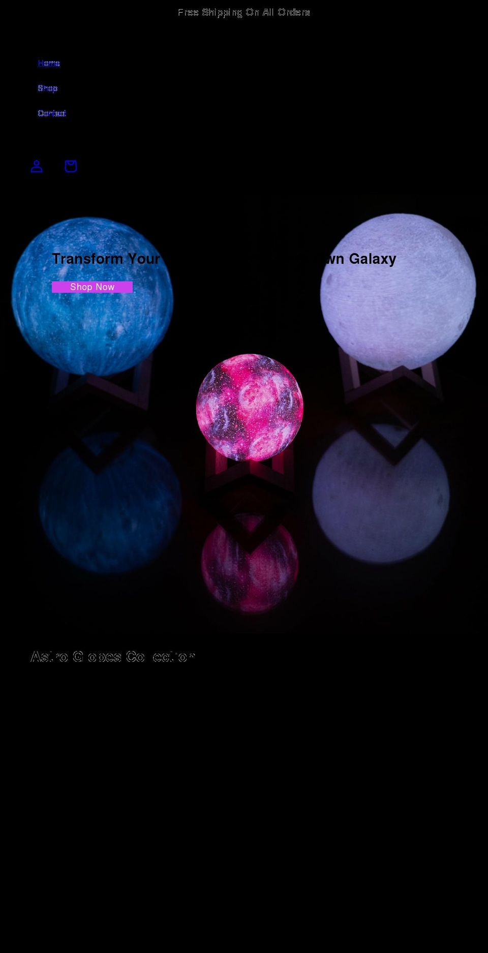 shopastroglobes.com shopify website screenshot