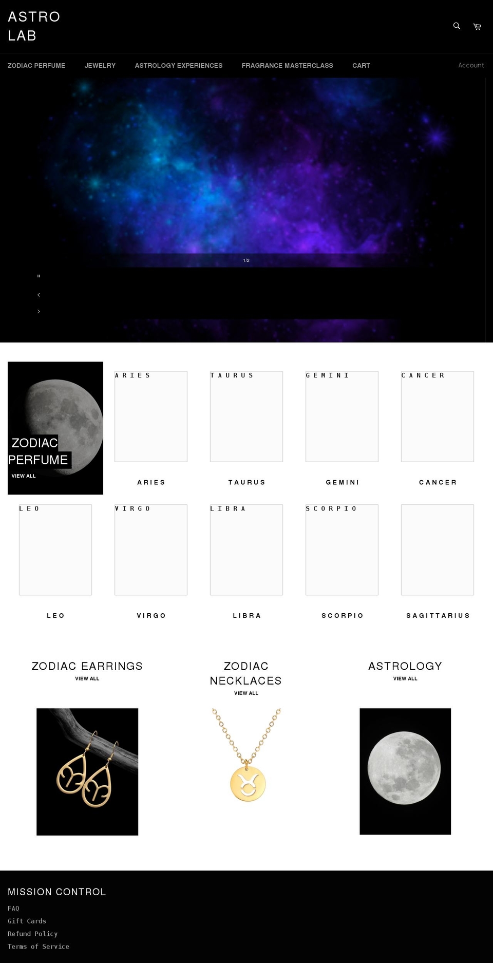 shopastrolab.com shopify website screenshot