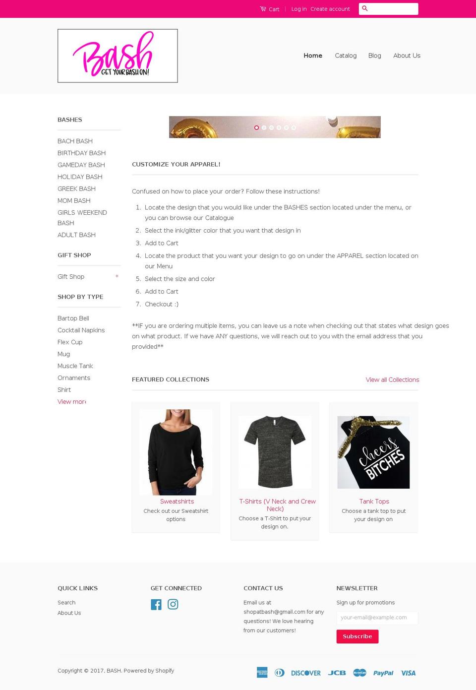 shopatbash.com shopify website screenshot