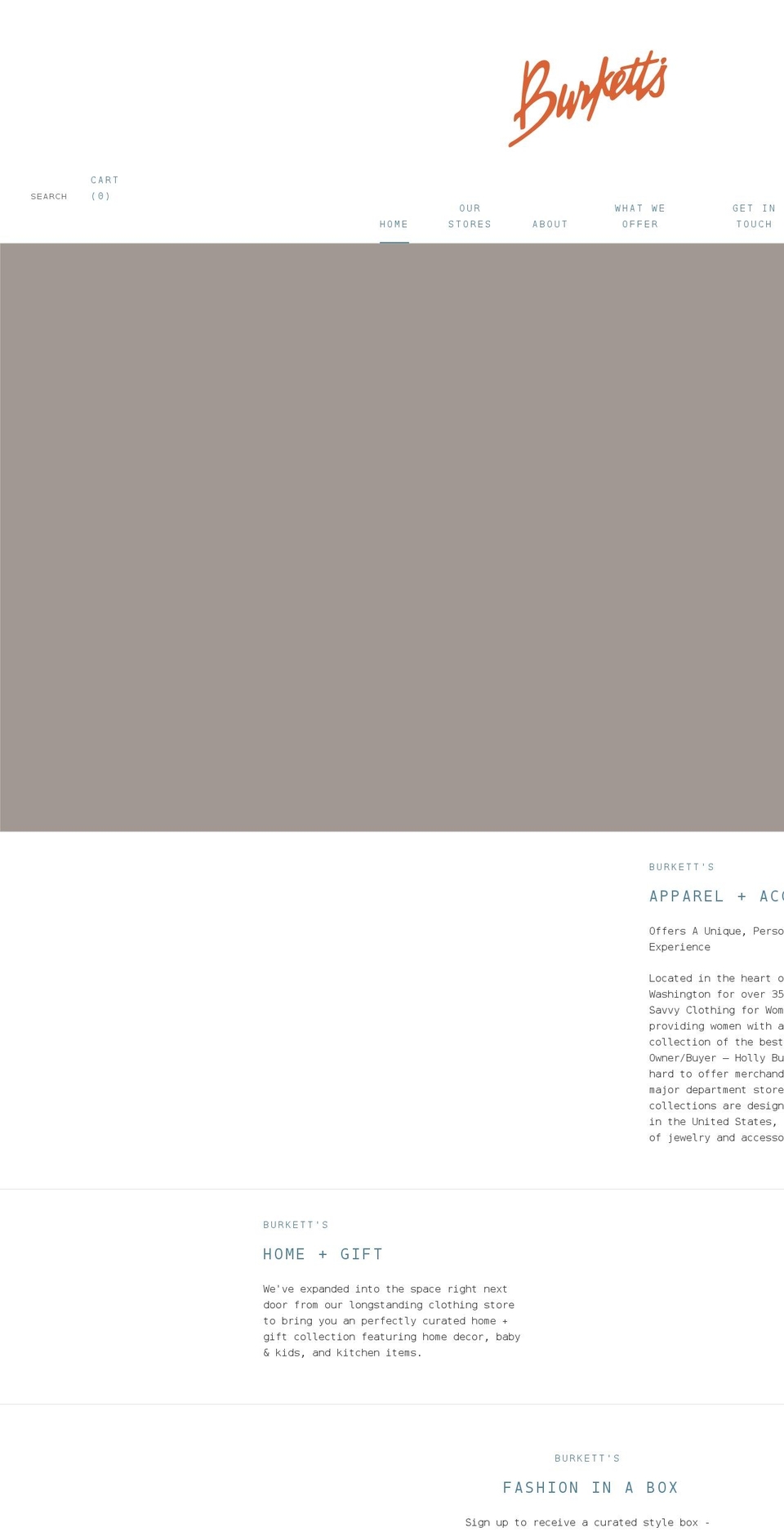 shopatburketts.com shopify website screenshot