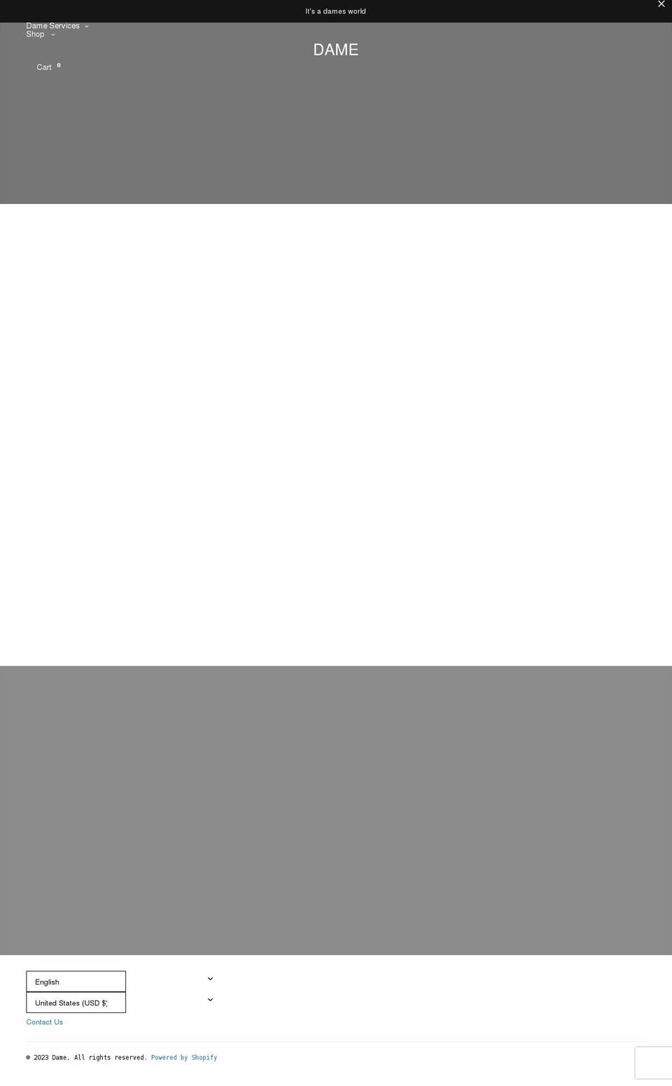 shopatdame.com — Shopify storefront screenshot