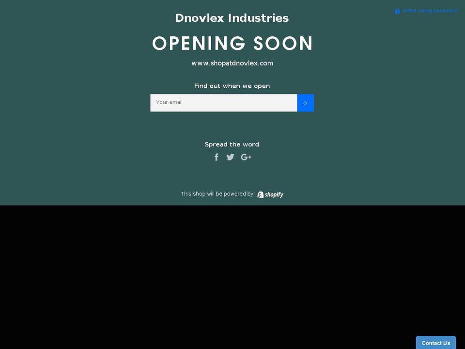 shopatdnovlex.com shopify website screenshot