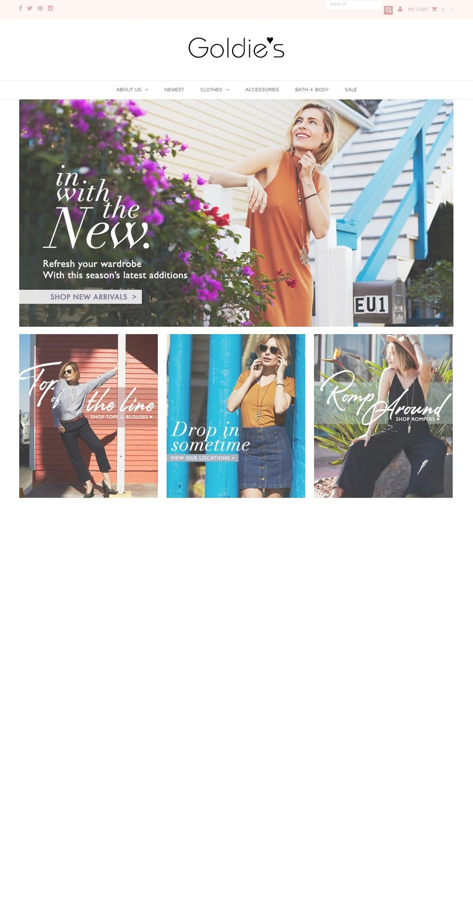 shopatgoldies.com shopify website screenshot
