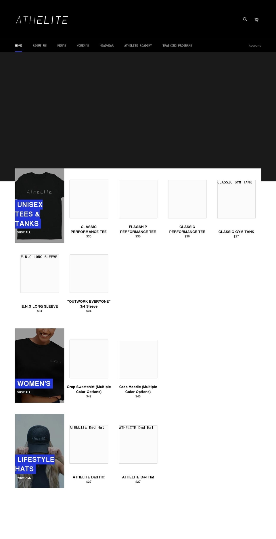 shopathelite.com shopify website screenshot