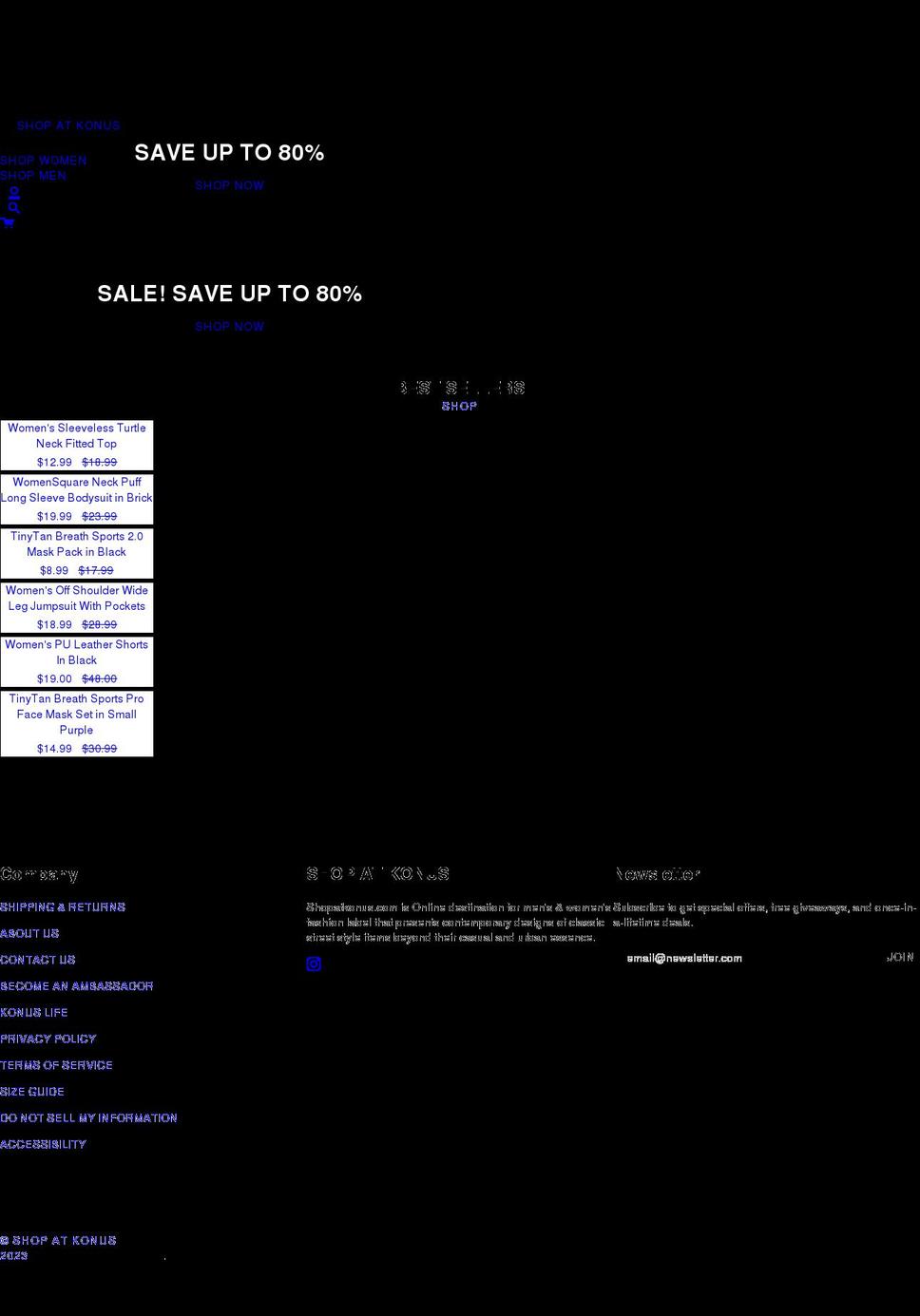 shopatkonus.com shopify website screenshot