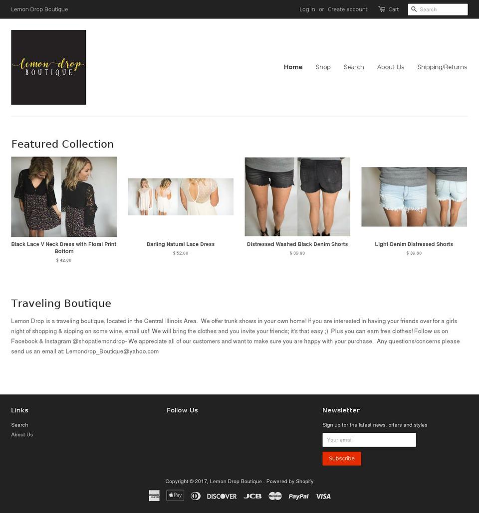 shopatlemondrop.com shopify website screenshot