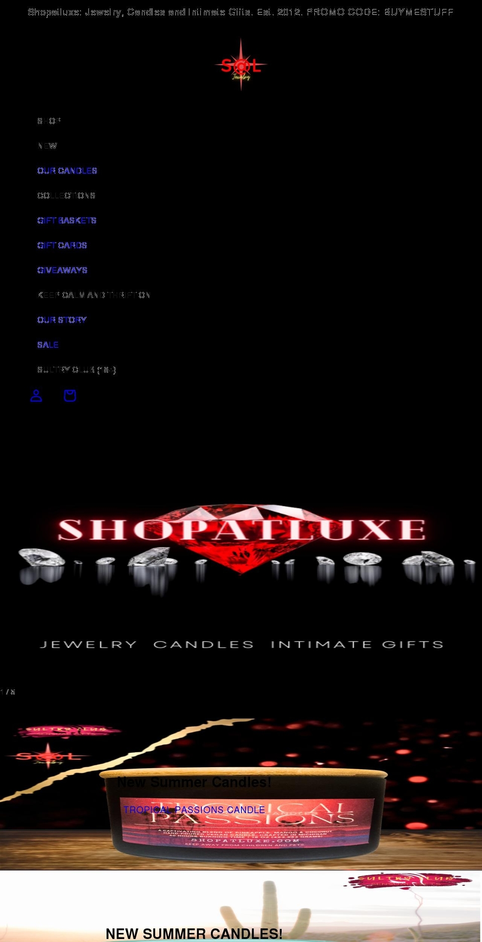 shopatluxe.online shopify website screenshot