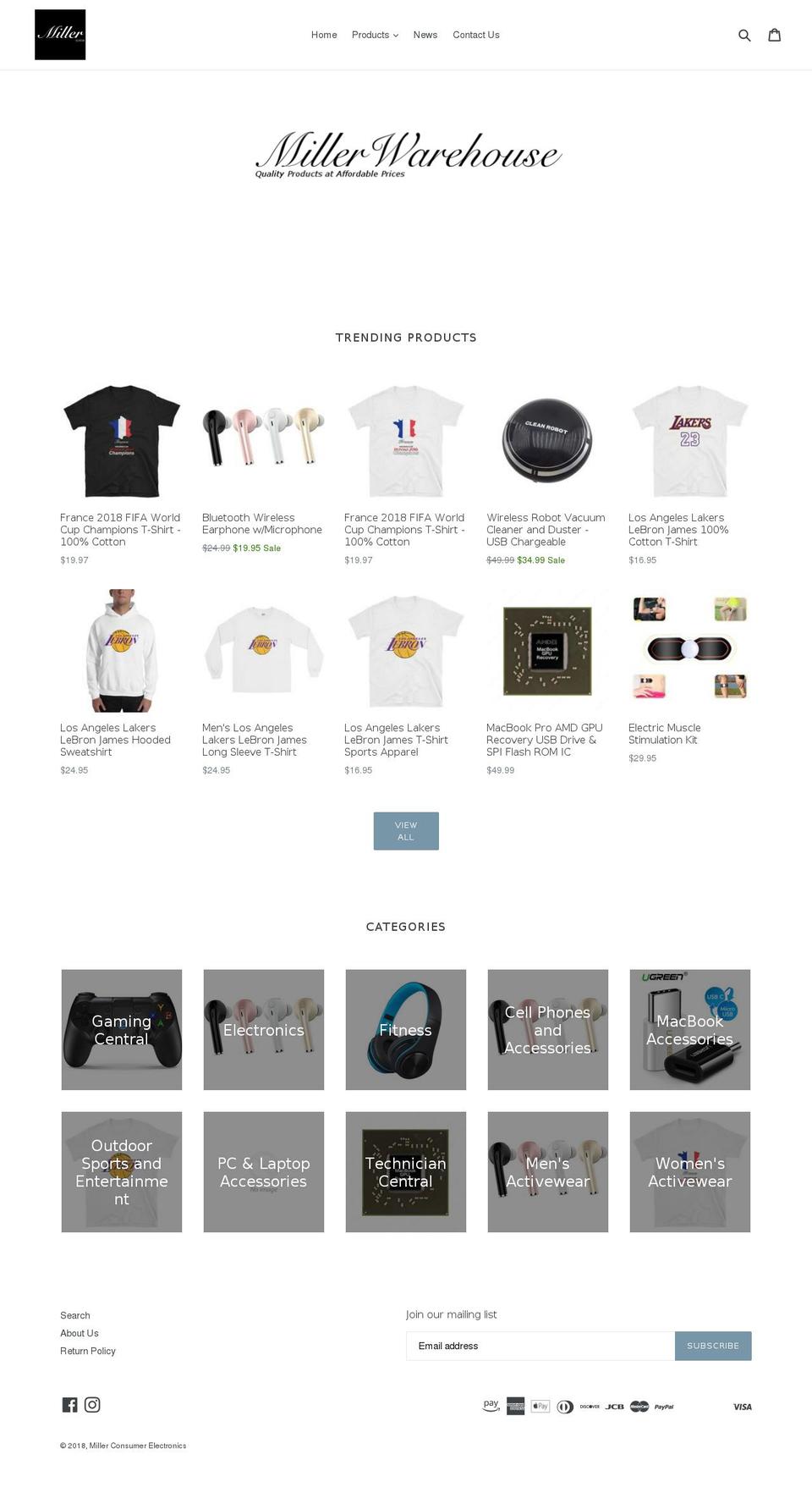 shopatmiller.com shopify website screenshot